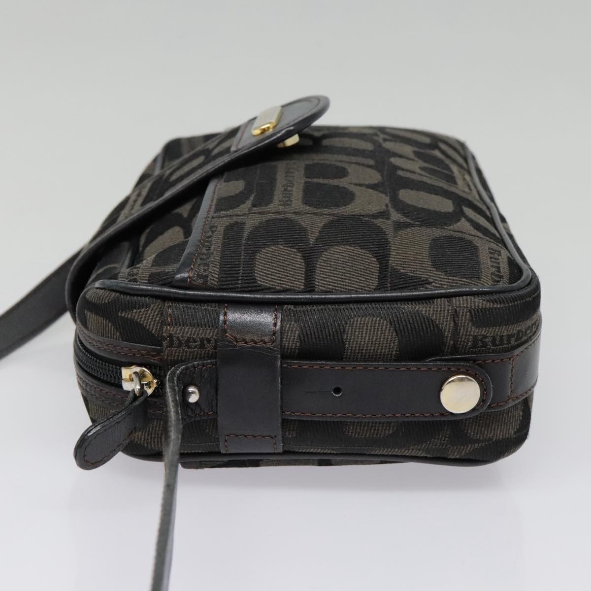 Burberry Shoulder Bag Canvas Gold Black - 3