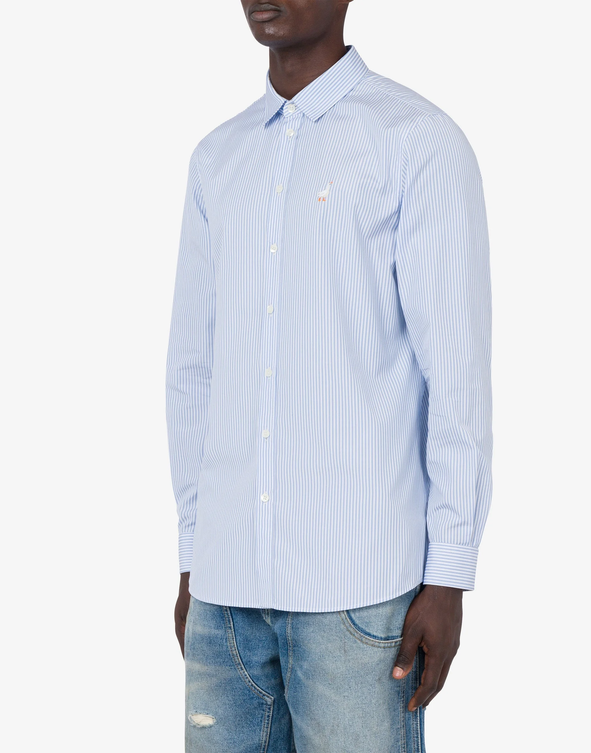 POPLIN SHIRT GOOSE EMBROIDERY - 1