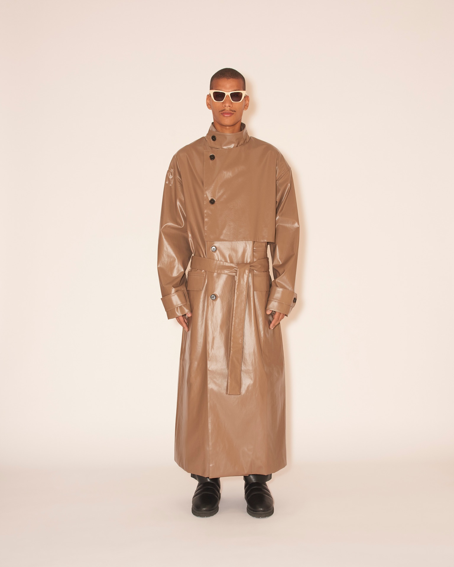 DEZO - Asymmetric trench coat - Brown - 3