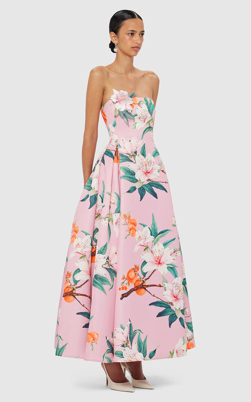 Nora Crepe Maxi Dress pink 3