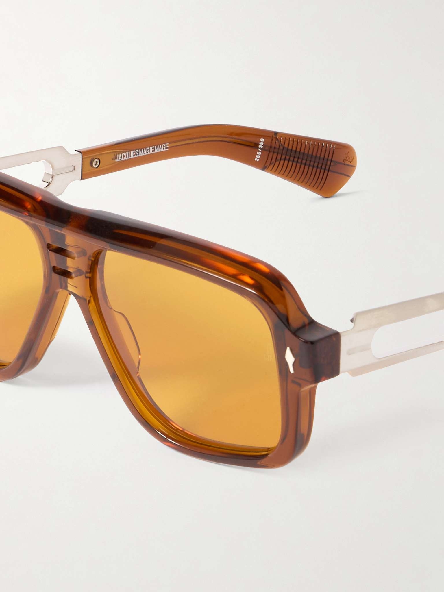 Glenn Gould Fugue Aviator-Style Acetate and Silver-Tone Sunglasses - 3