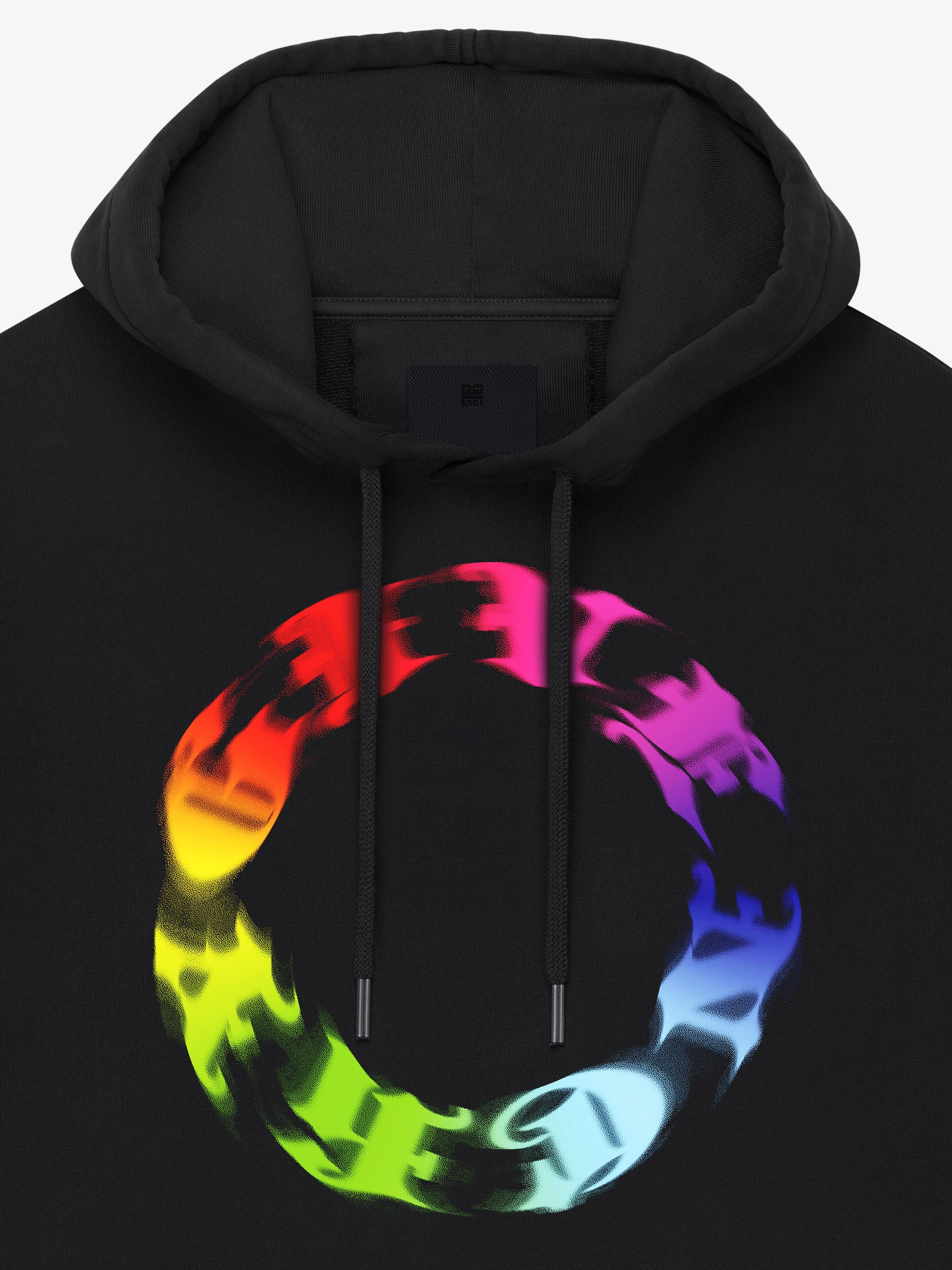 SLIM FIT HOODIE IN COTTON WITH GIVENCHY CIRCLE PRINT - 5