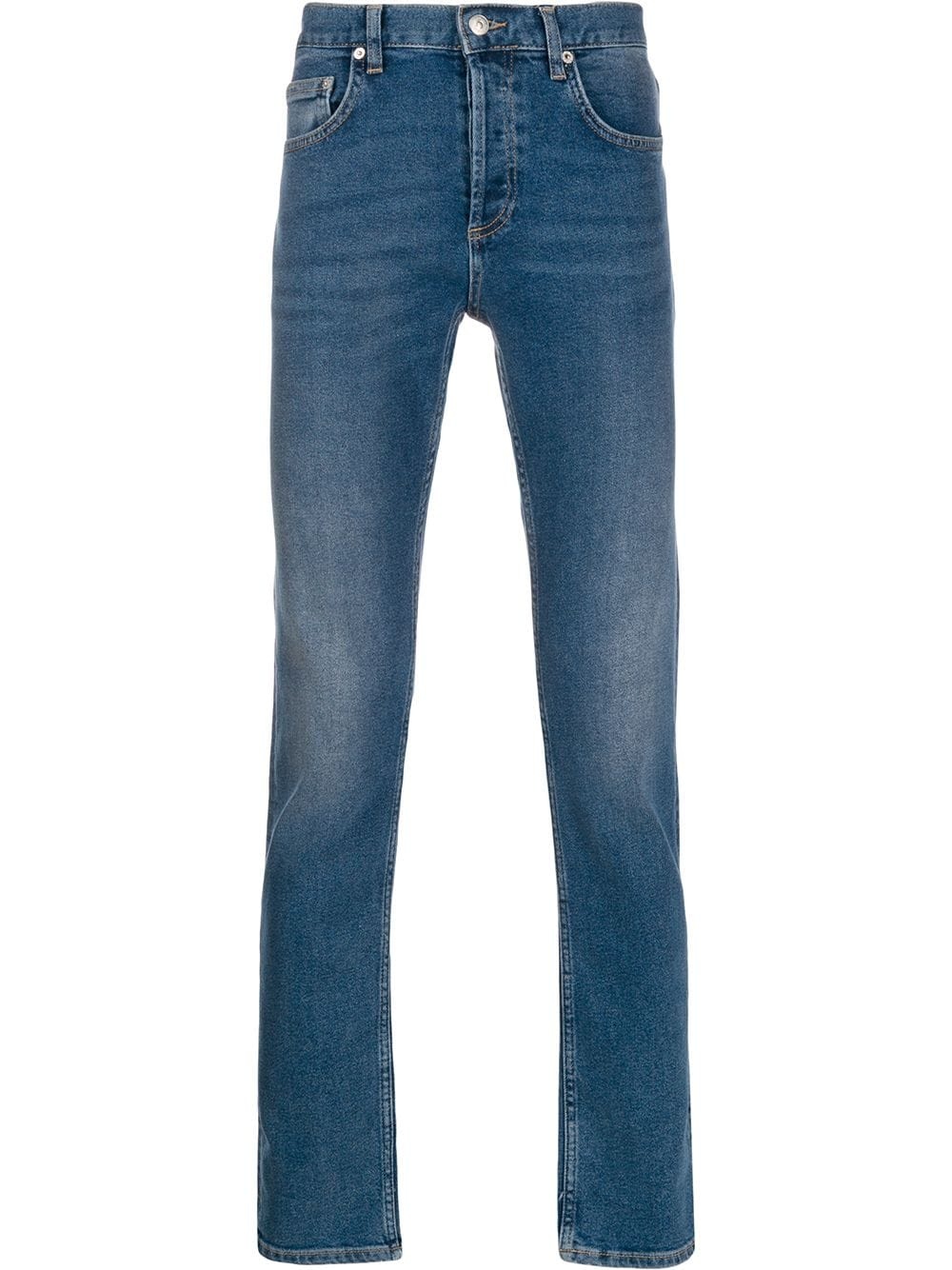 slim-fit stonewashed jeans - 1