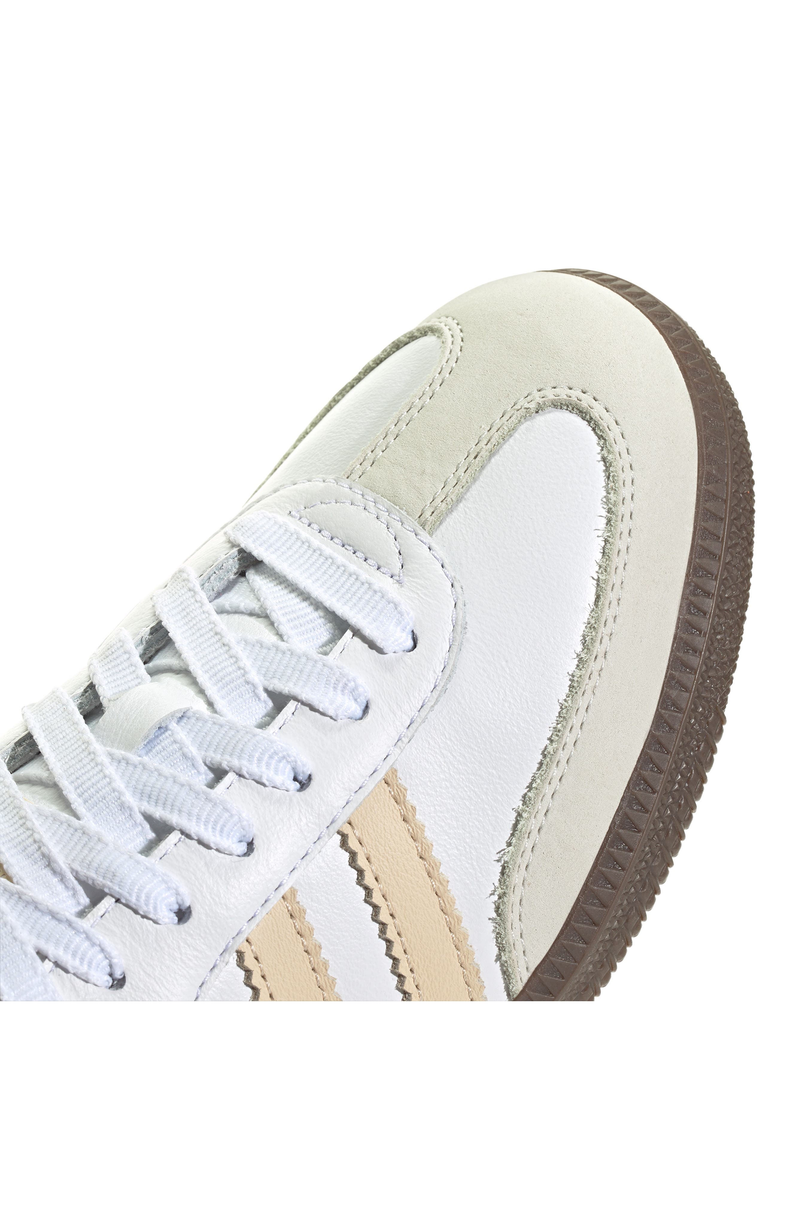 adidas Samba OG Sneaker in White/Sand Strata/Off White at Nordstrom - 8