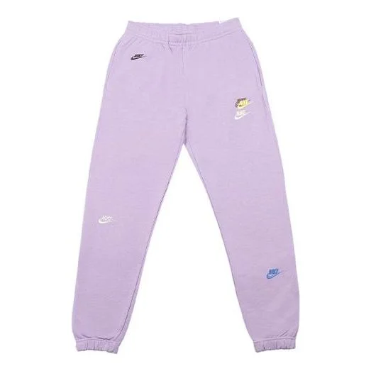 Men's Nike Multi-Color Embroidered Logo Sports Pants/Trousers/Joggers Purple DD4676-589 - 1