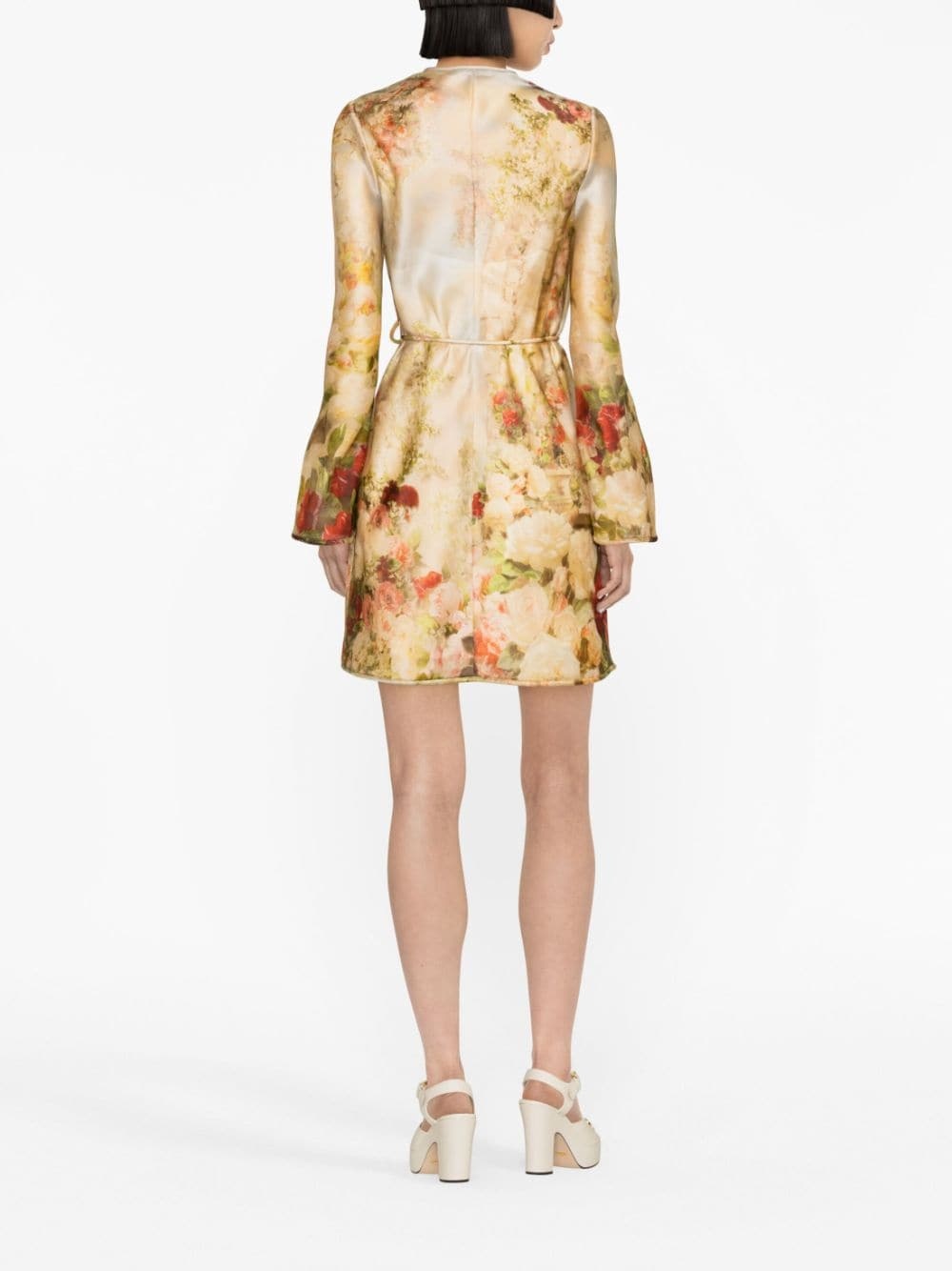 Luminosity floral-print silk minidress - 4