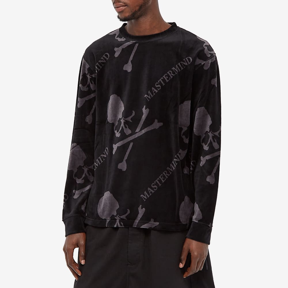 MASTERMIND WORLD Velour All Over Skull Sweat - 3