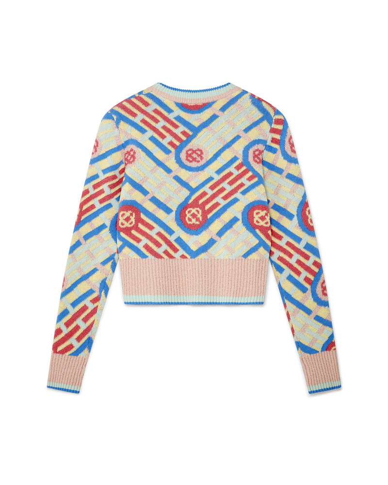 CASABLANCA Candy Ping Pong Monogram Knit Sweater outlook