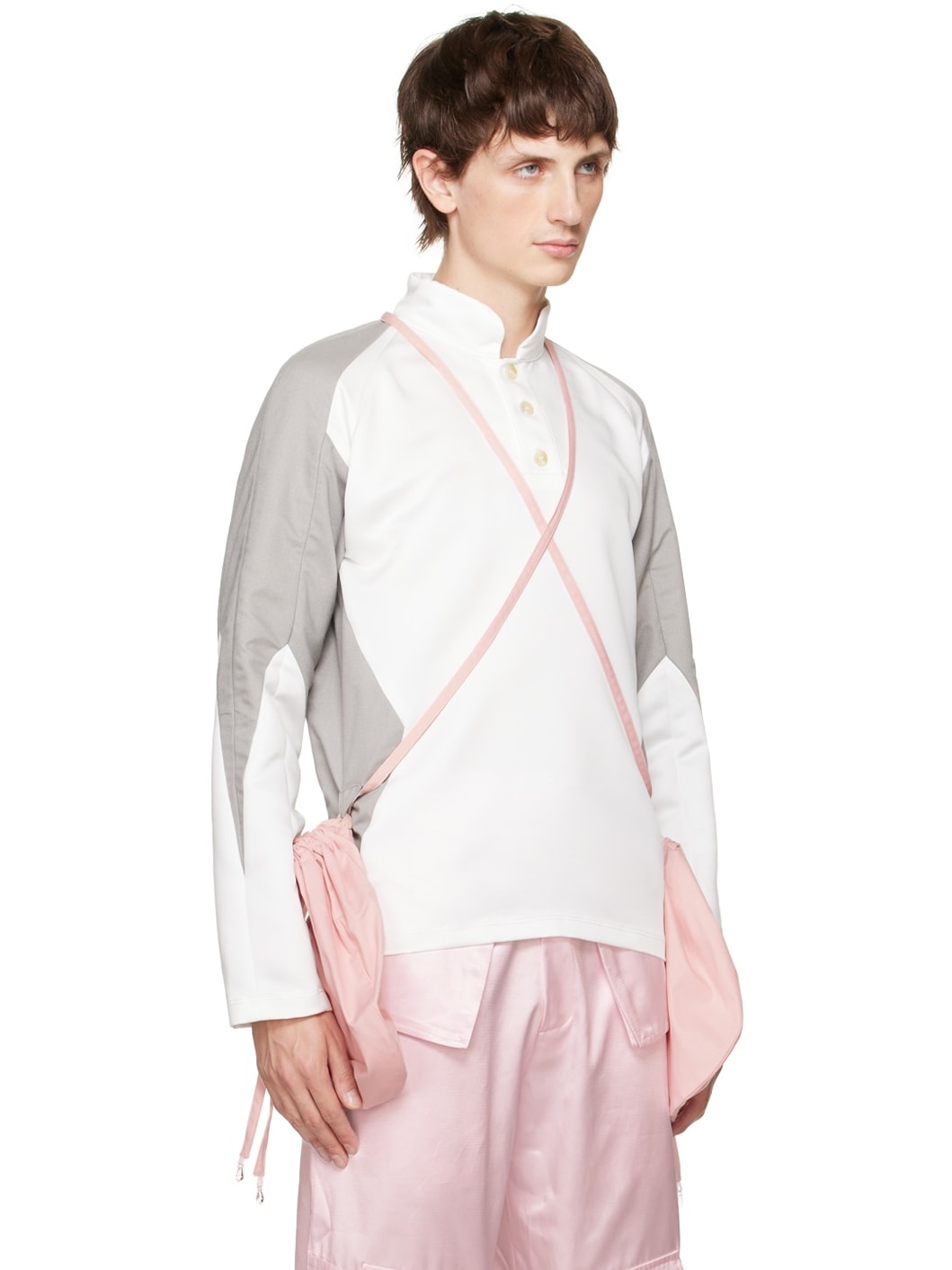 SSENSE Exclusive White & Gray Polo - 2