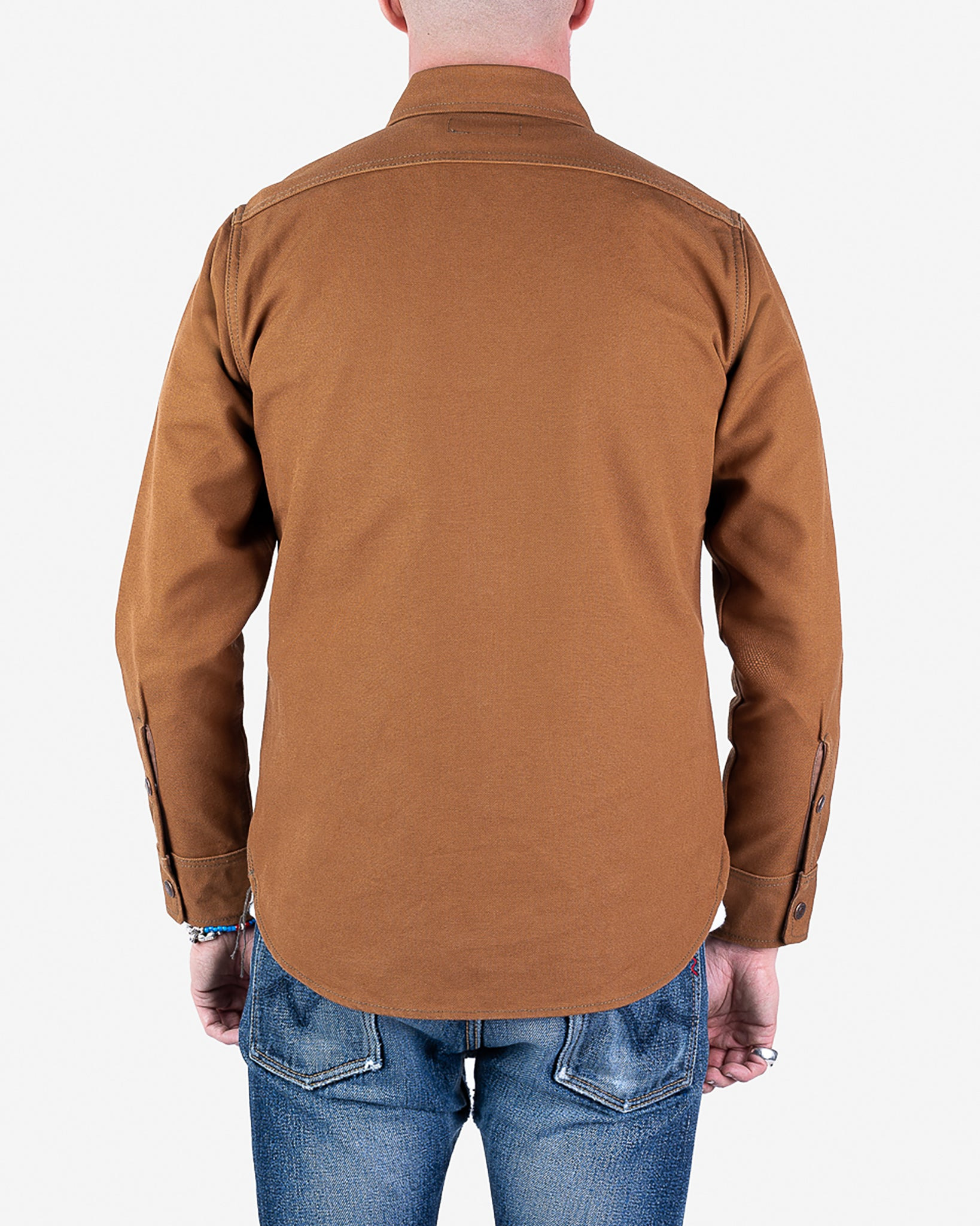 IHSH-189-BRN 17oz Duck CPO Work Shirt - "The UnTucked" - Brown - 3