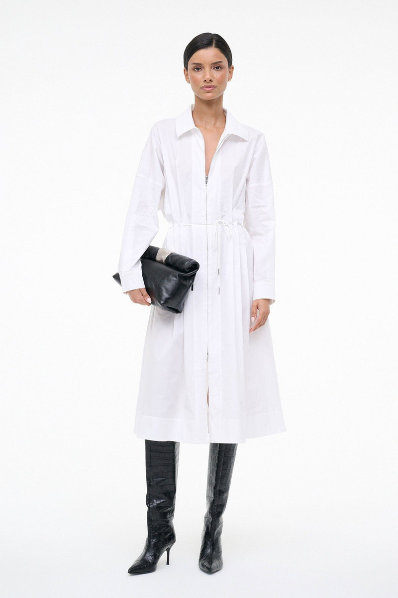 STAUD CHI MIDI DRESS WHITE 6