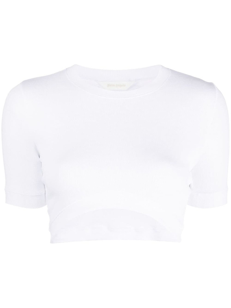 logo-patch cropped T-shirt 1