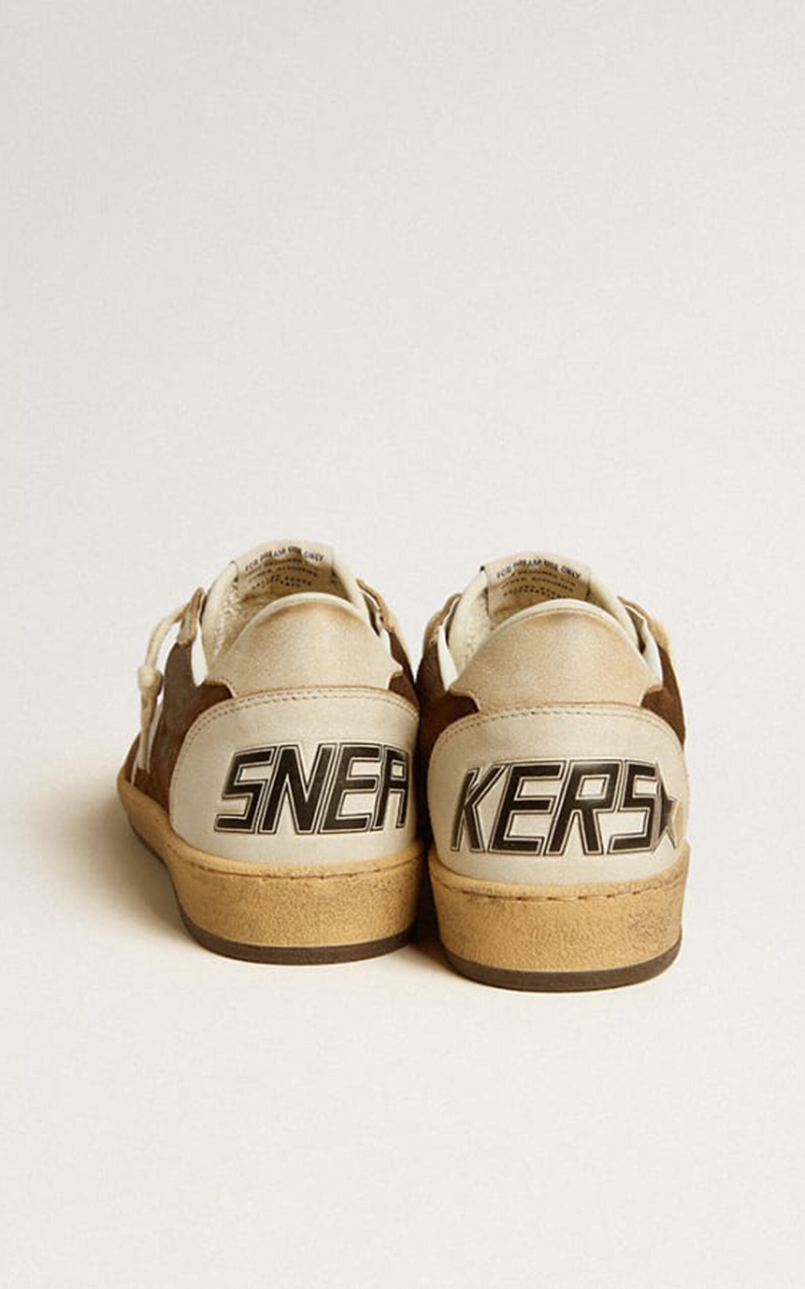 Ballstar Flocked-Detailed Suede Sneakers brown - 4