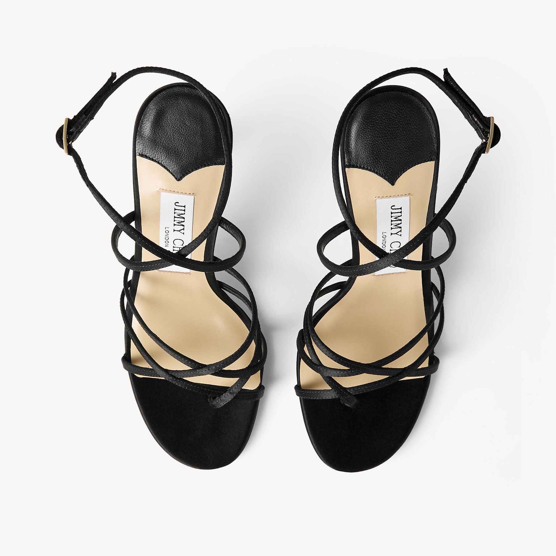 Strappy
Black Satin Sandal - 5