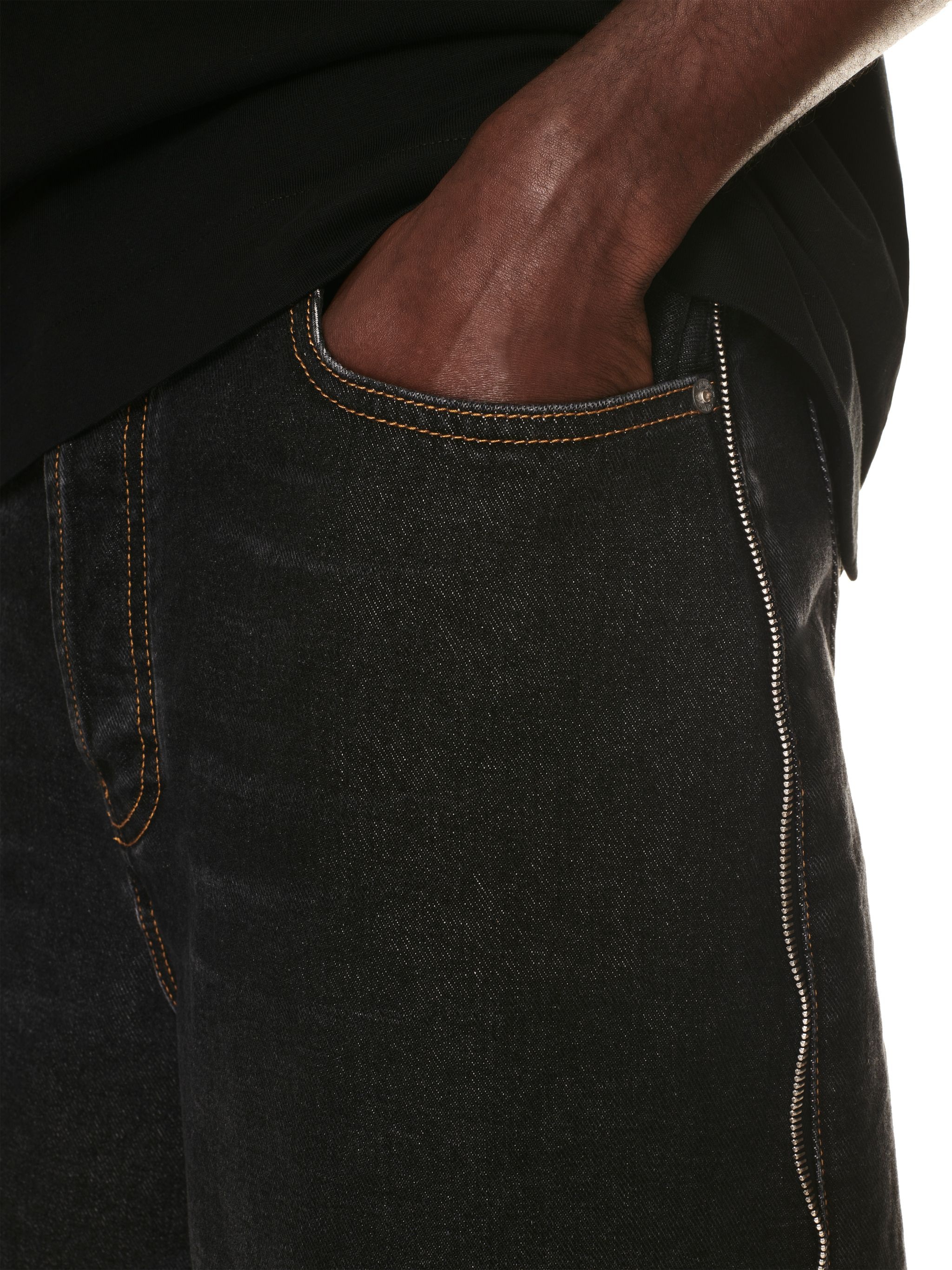 Arr Tab Zip Denim Loose Shor Vintage Gre - 5