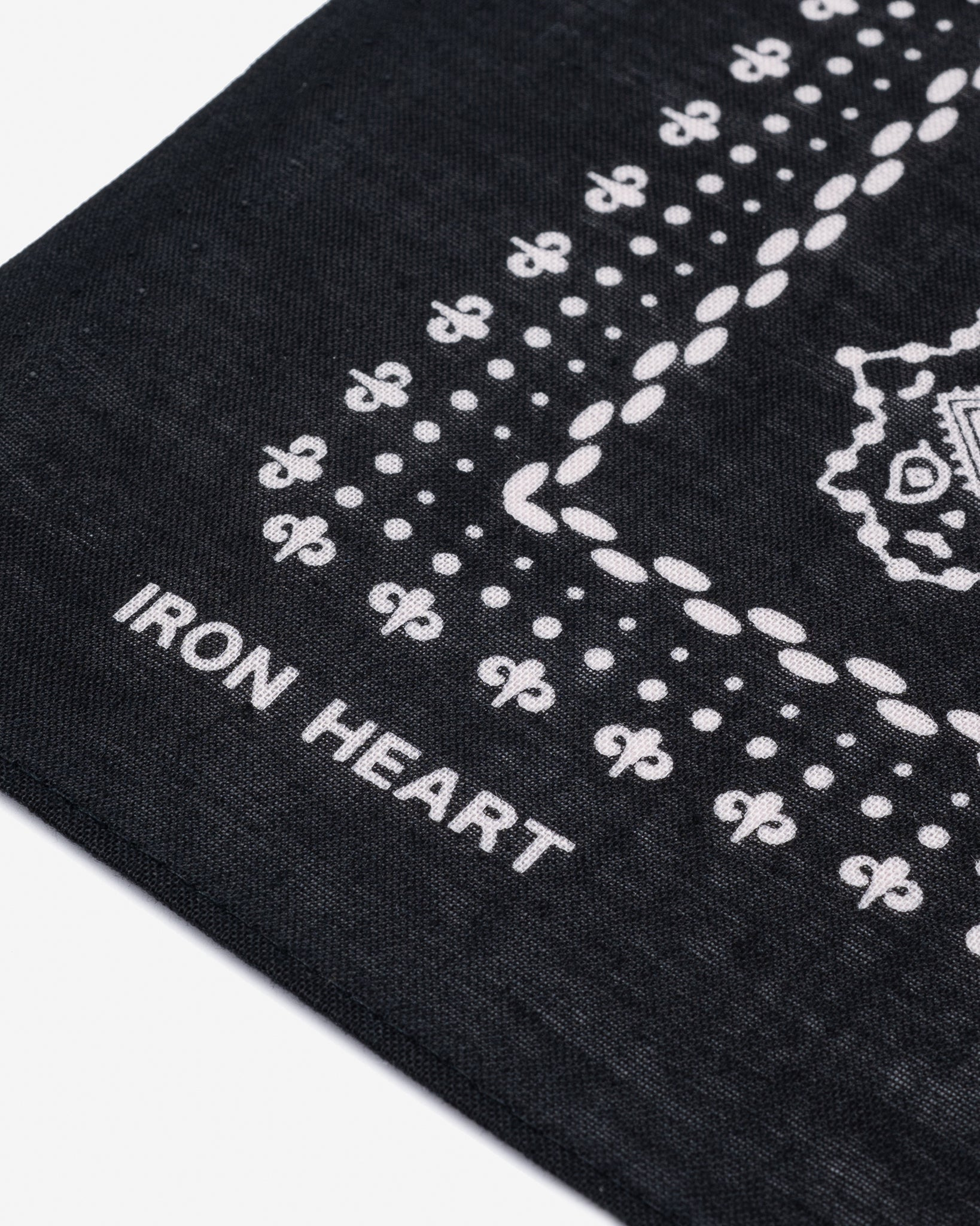 IHG-051-BLK Iron Heart “Bell” Print Bandana - Black - 4