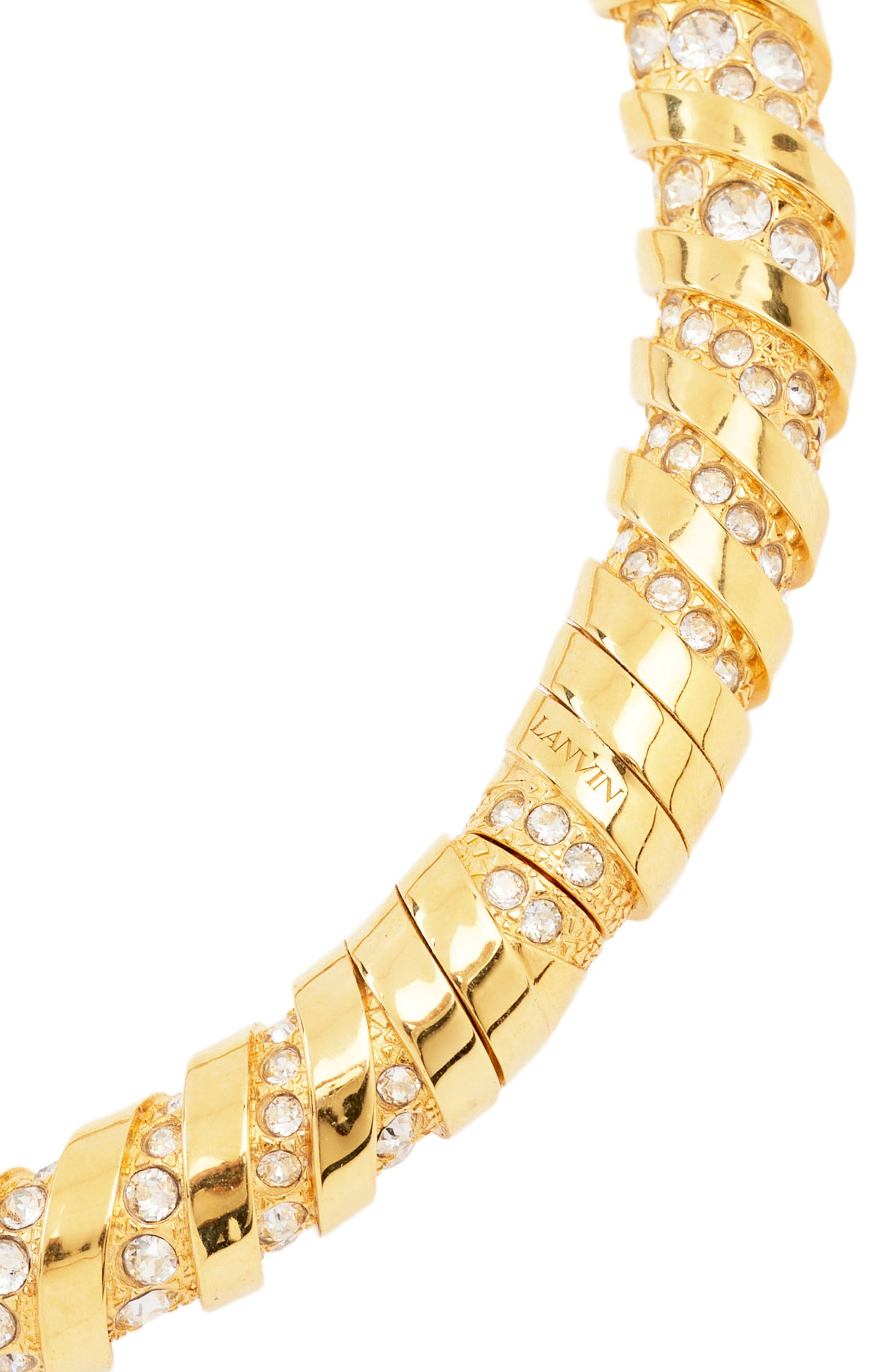Lanvin RHINESTONE MELODIE CHOKER NECKLACE in Gold/crystal at Nordstrom - 3