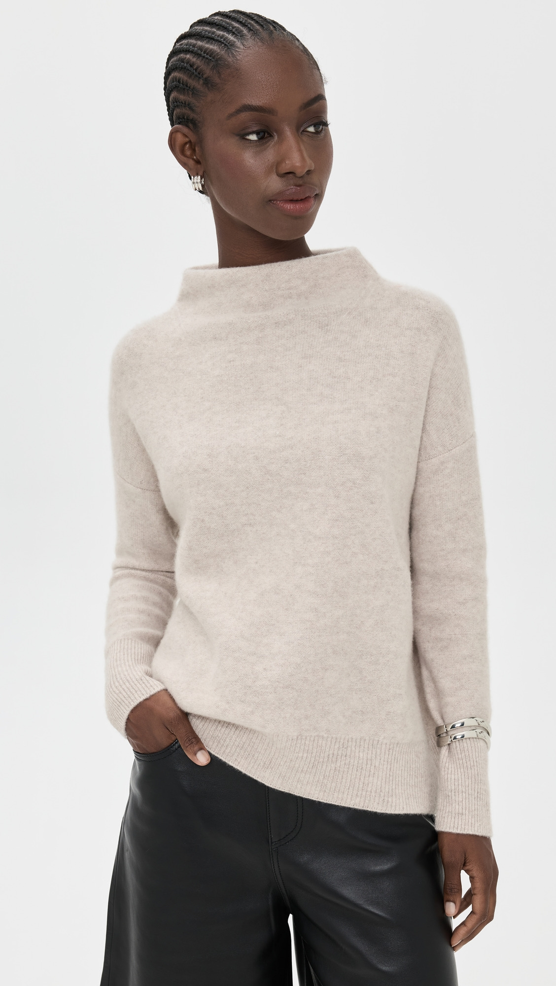 Boiled Cashmere Funnel Neck Pullover - 6