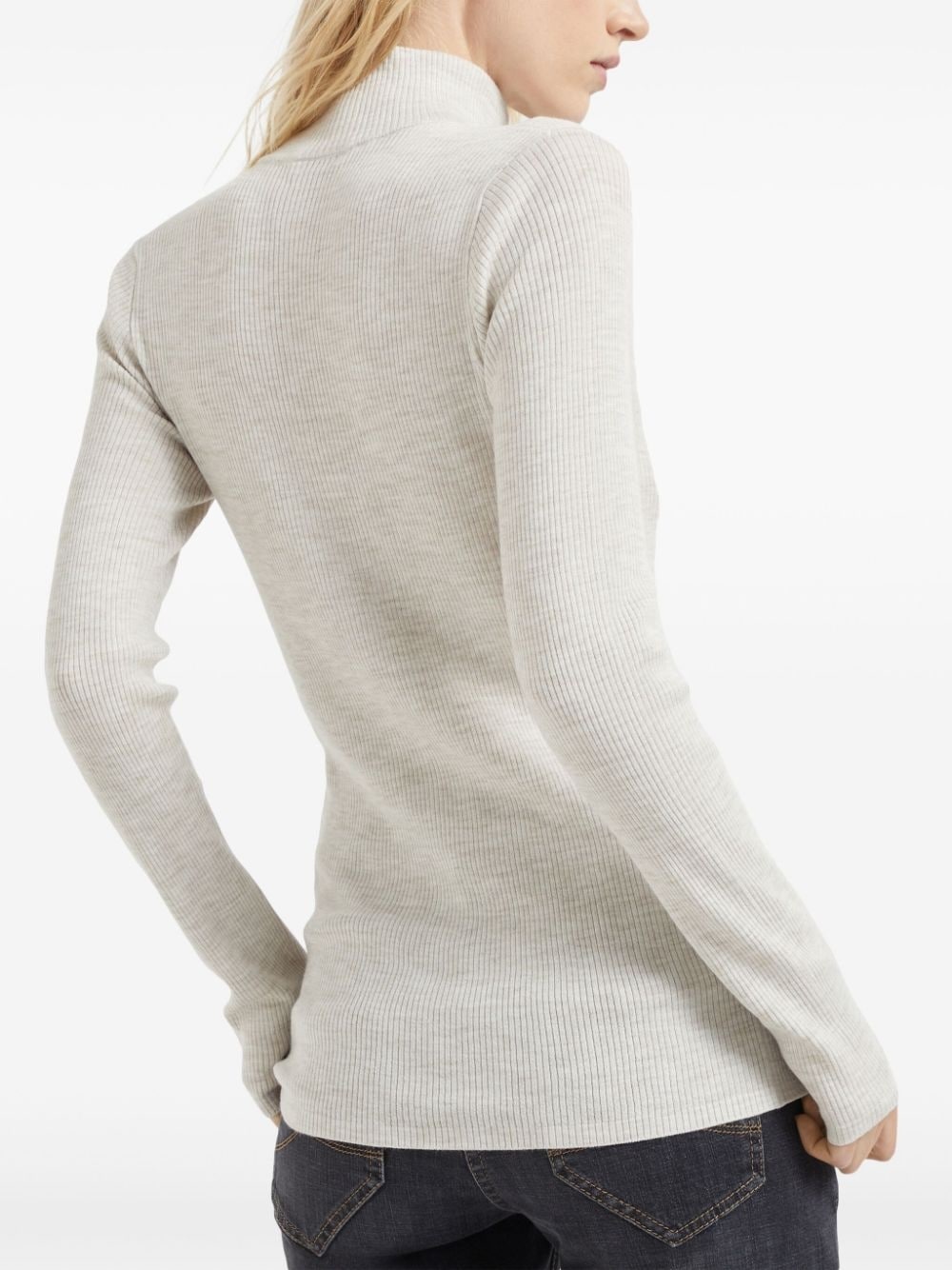 Cashmere sweater wiht precious half zip - 3