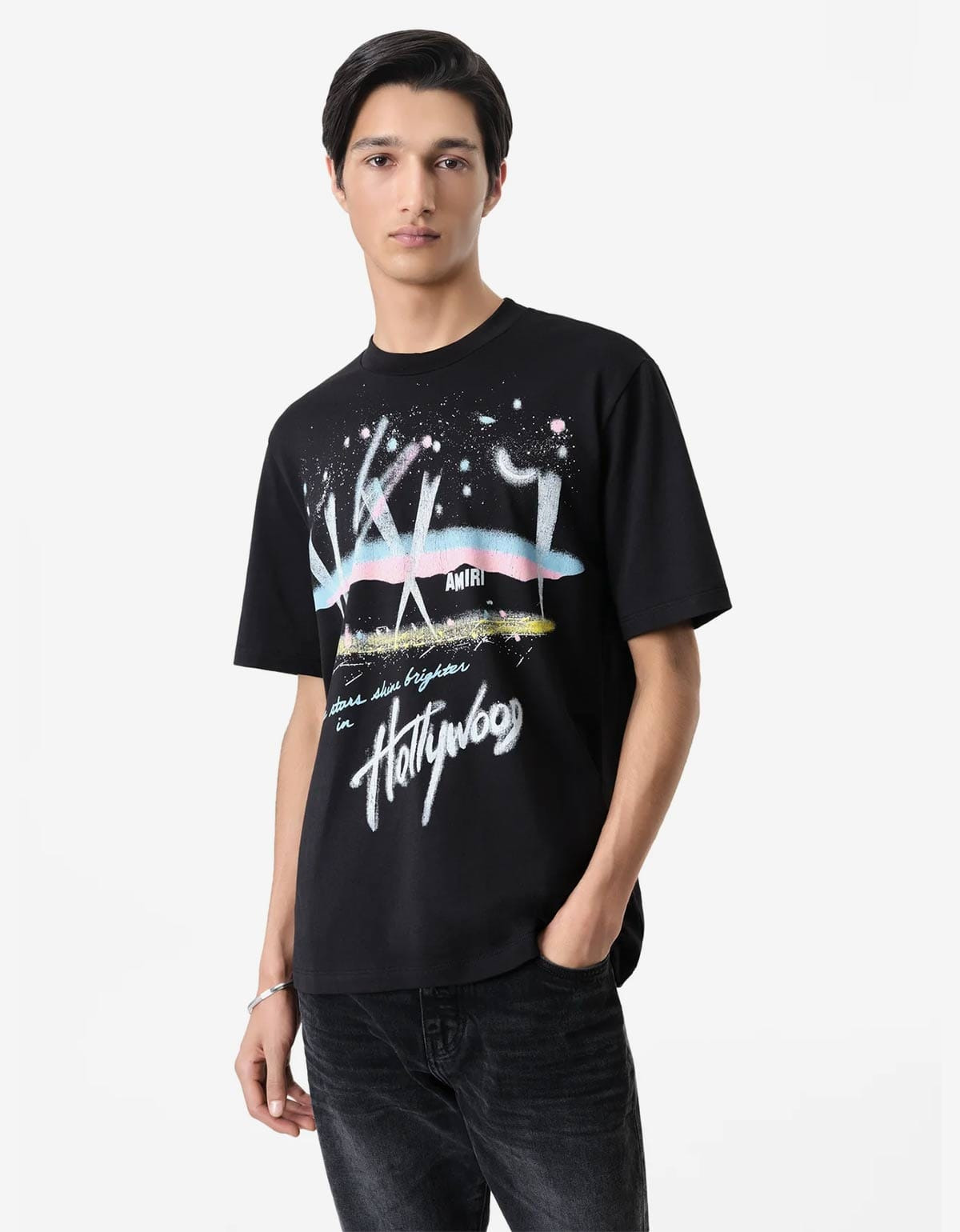 Amiri Black Hollywood Lights T-Shirt - 2