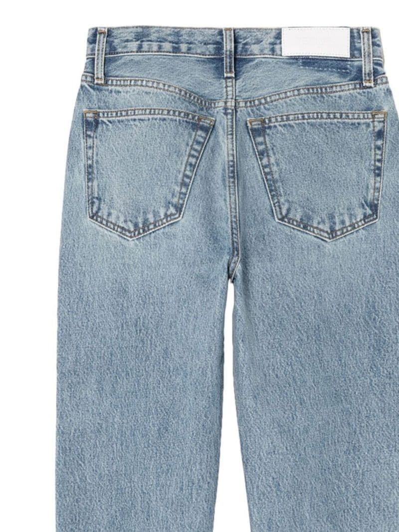 high-waisted slim straight-leg jeans - 5