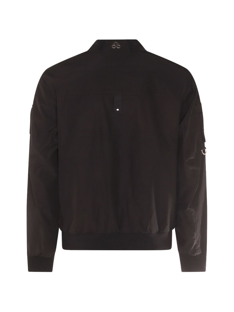 MOOSE KNUCKLES logo-detail bomber jacket outlook