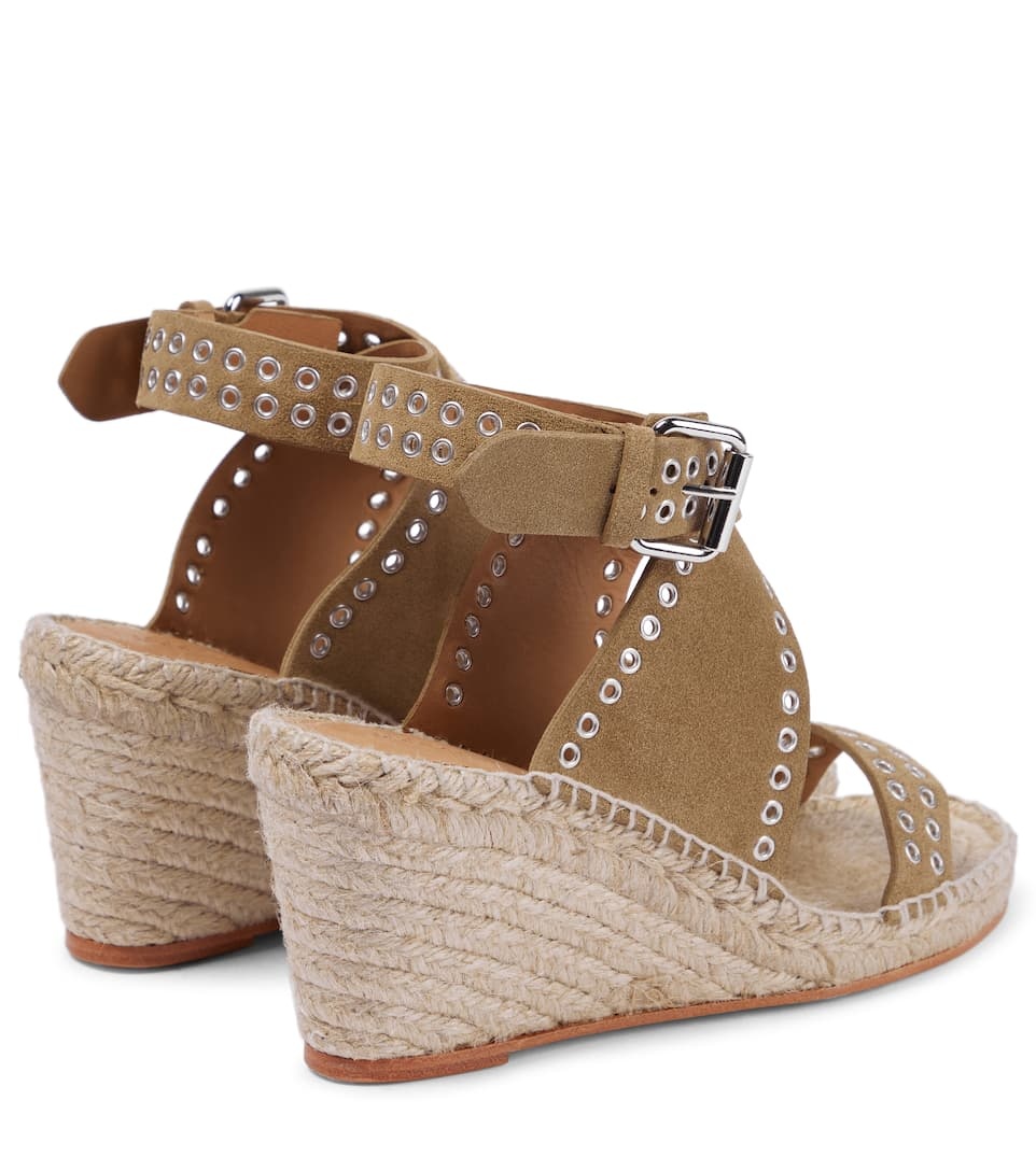 Iriane studded suede espadrille wedges - 3