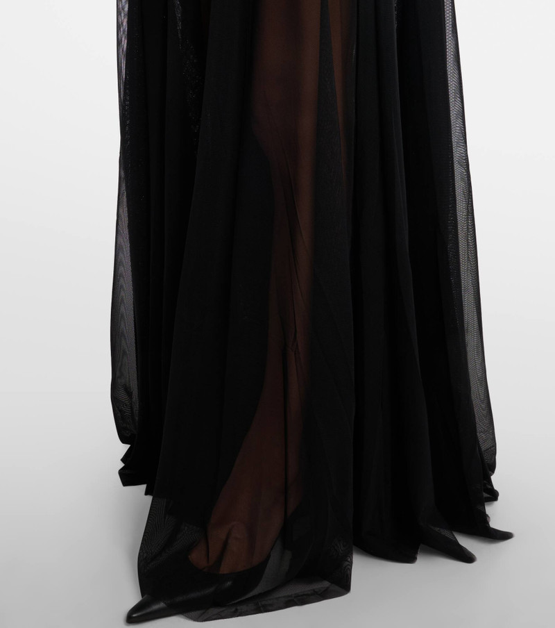 Hooded sheer maxi dress 6