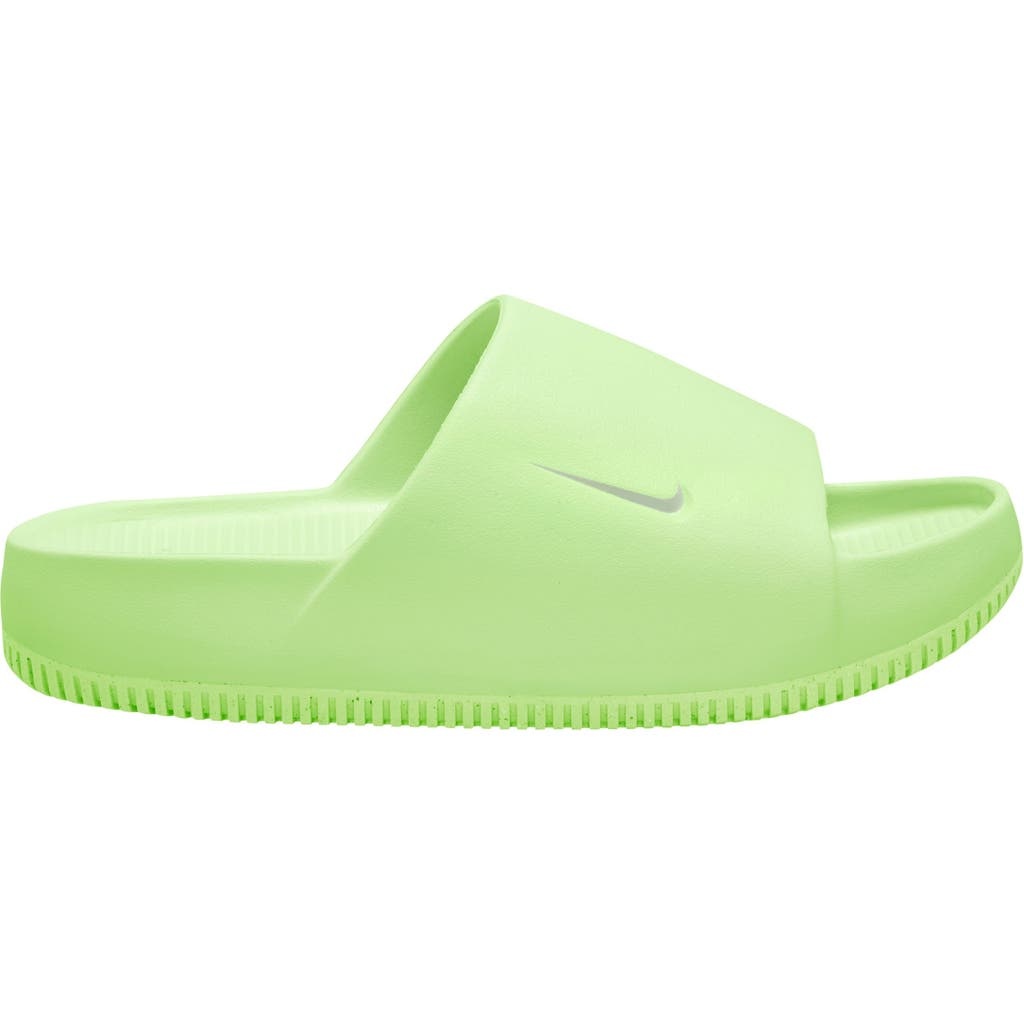 Nike Nike Calm Slide Sandal in Barely Volt Barely Volt at Nordstrom nordstrom REVERSIBLE