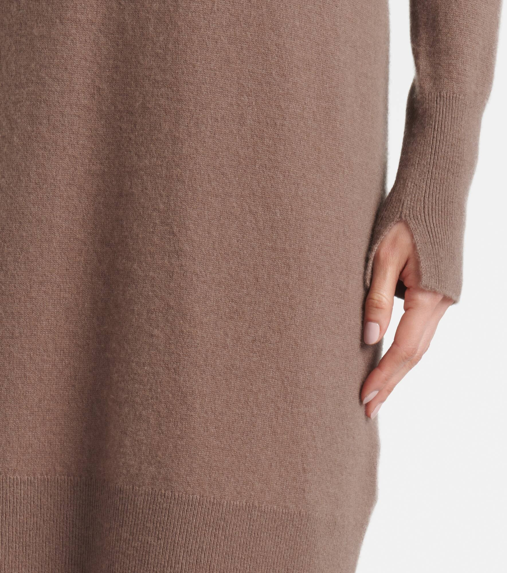 Cashmere turtleneck midi dress - 5