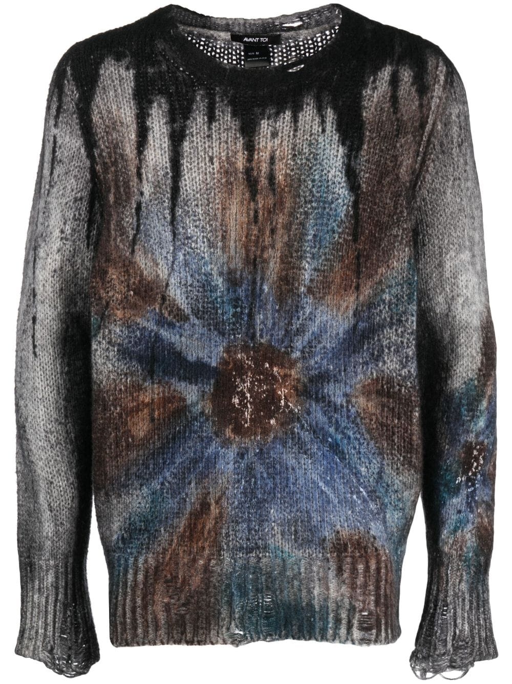 tie-dye print cashmere-blend jumper - 1