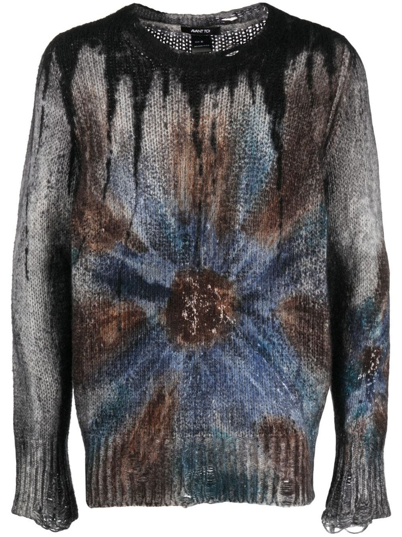 tie-dye print cashmere-blend jumper 1