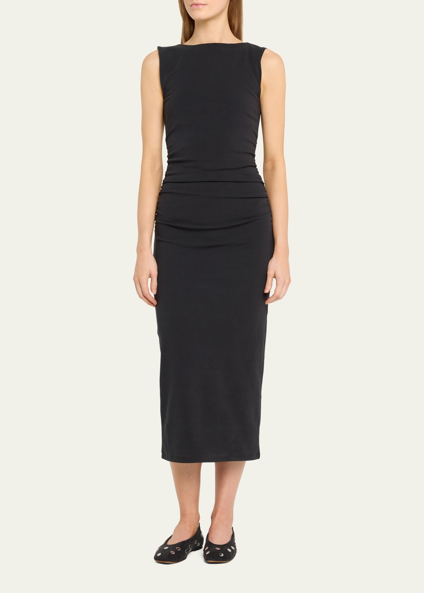 Charissa High-Neck Midi Dress - 4
