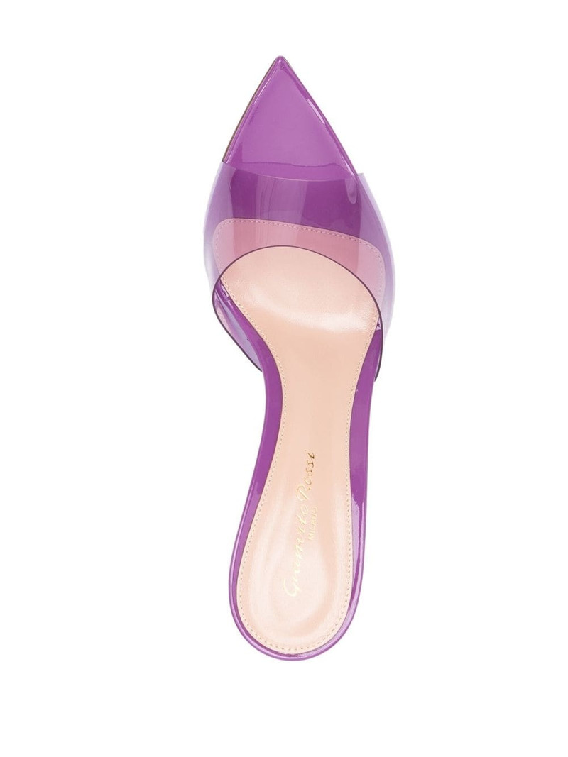 Elle 85mm transparent-strap mules 4