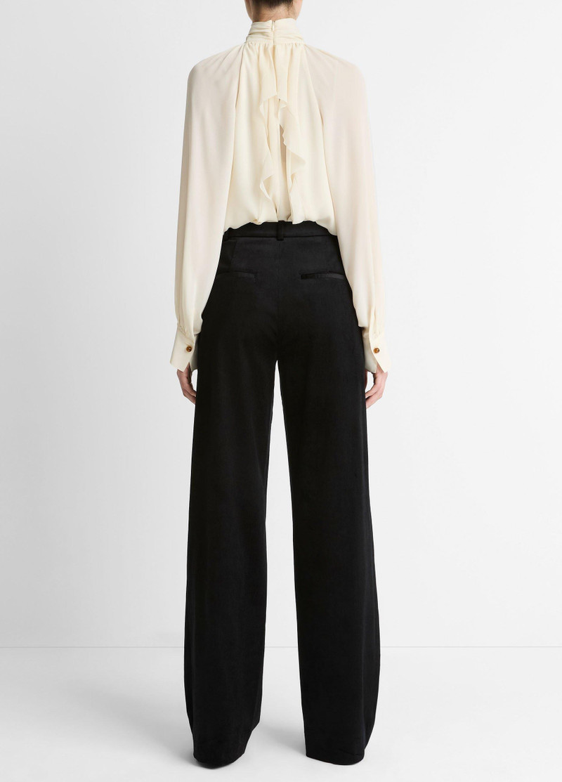 Vince Italian Velvet High-Waist Wide-Leg Trouser outlook