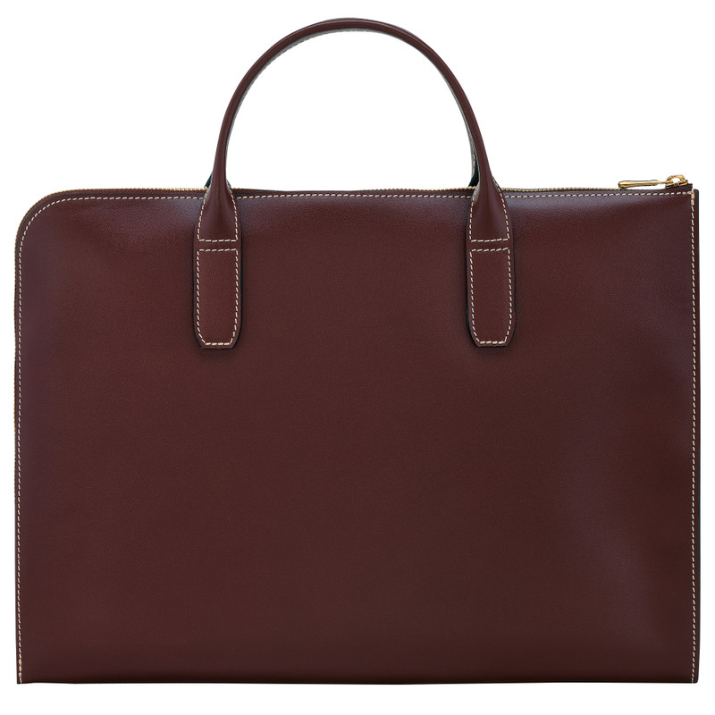 Le Foulonné Briefcase Plum - Leather 4
