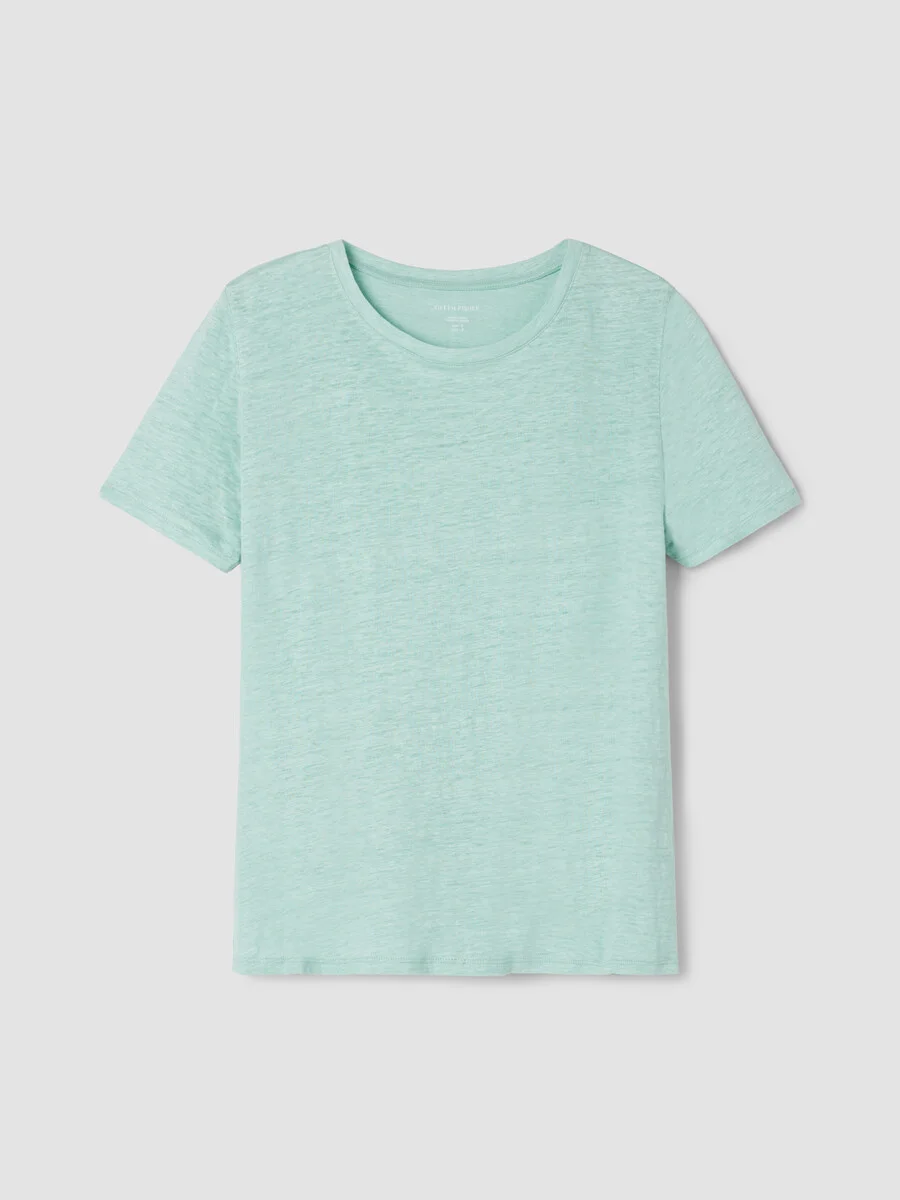 Organic Linen Jersey Crew Neck Tee - 1