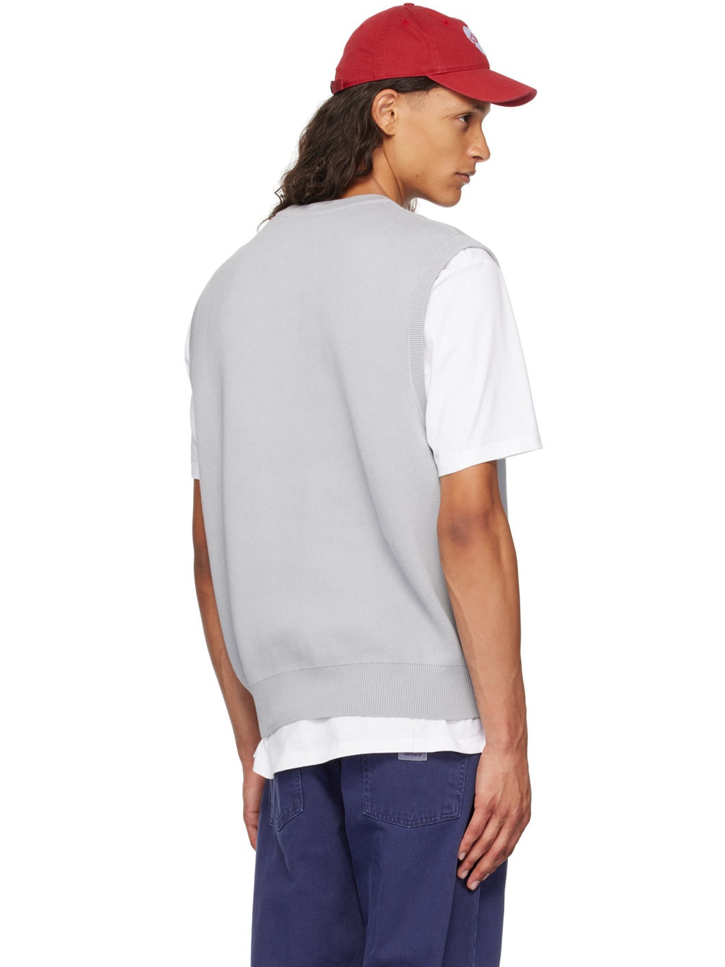 Gray Script Vest - 3