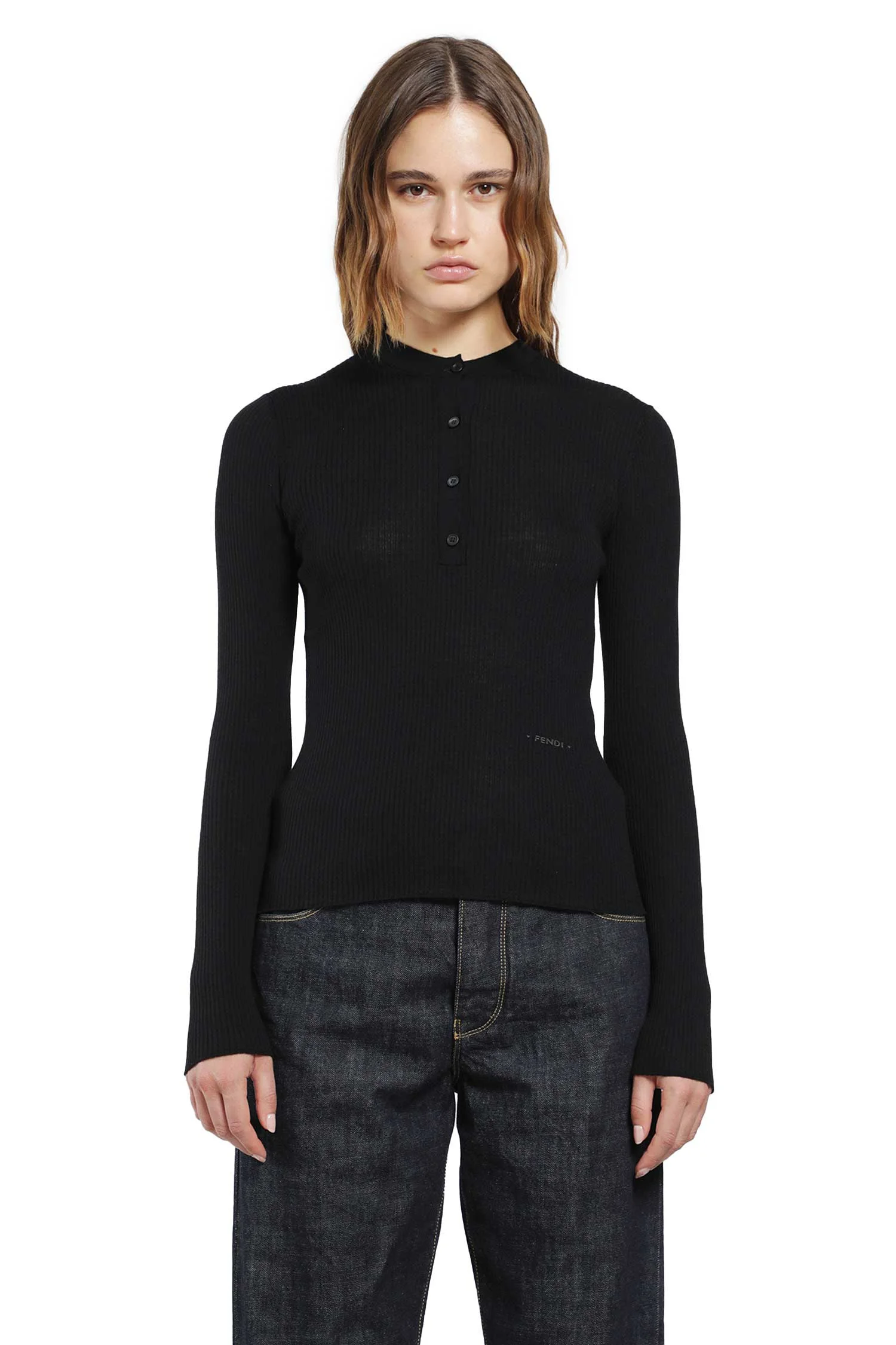 Ribbed Wool Jumper - 1