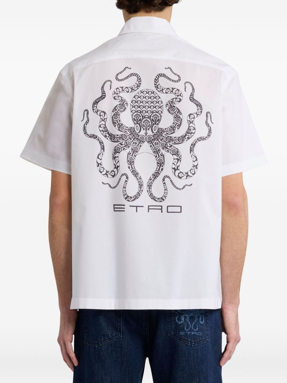 Octopus-print cotton shirt - 4
