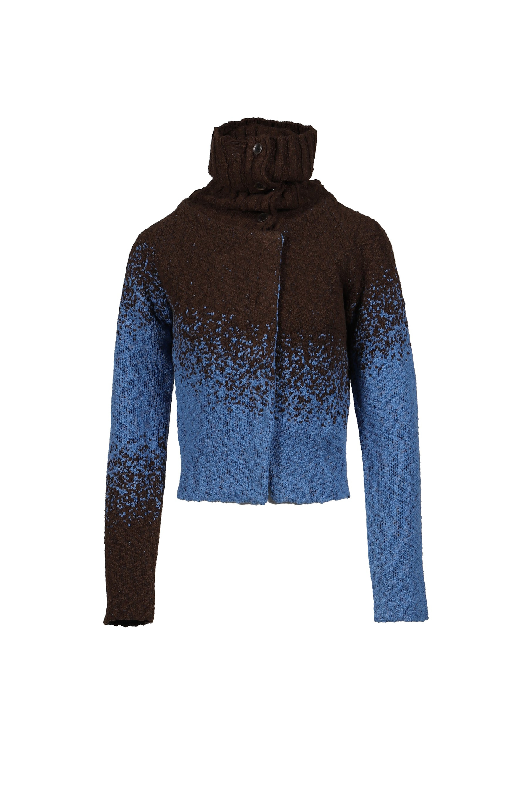FLOW JAQUARD SHORT CARDIGAN / BLU - 5
