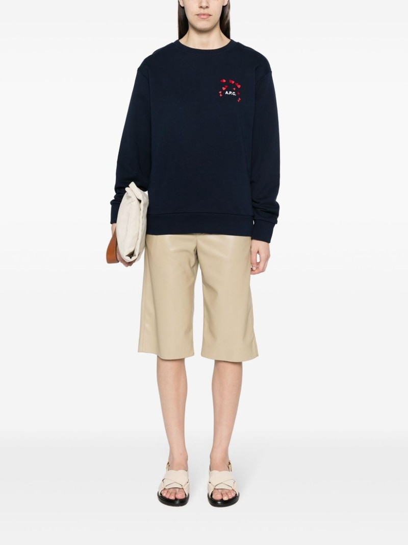 A.P.C. logo-print cotton sweatshirt outlook