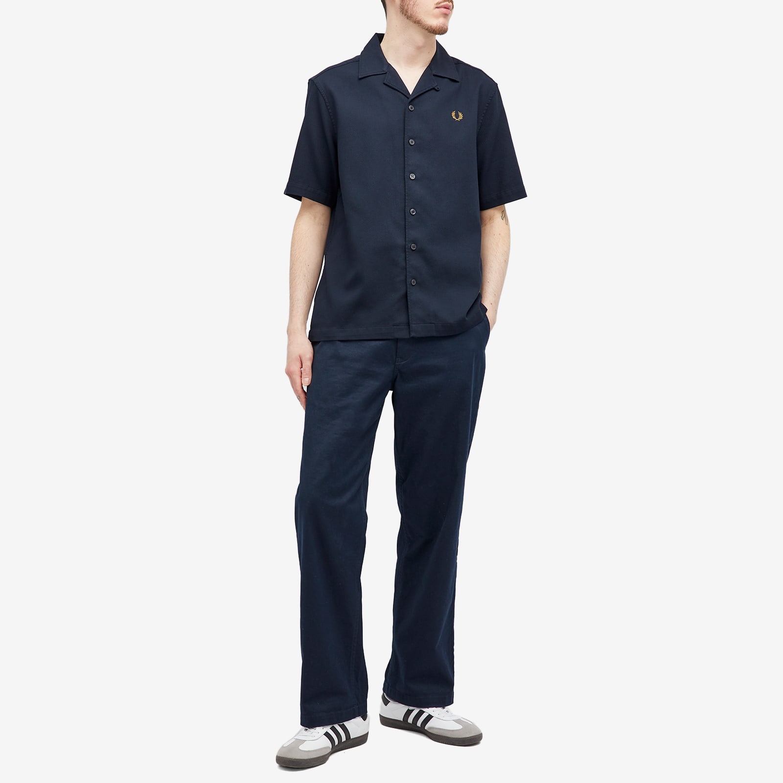 Fred Perry Pique Short Sleeve Vacation Shirt - 4