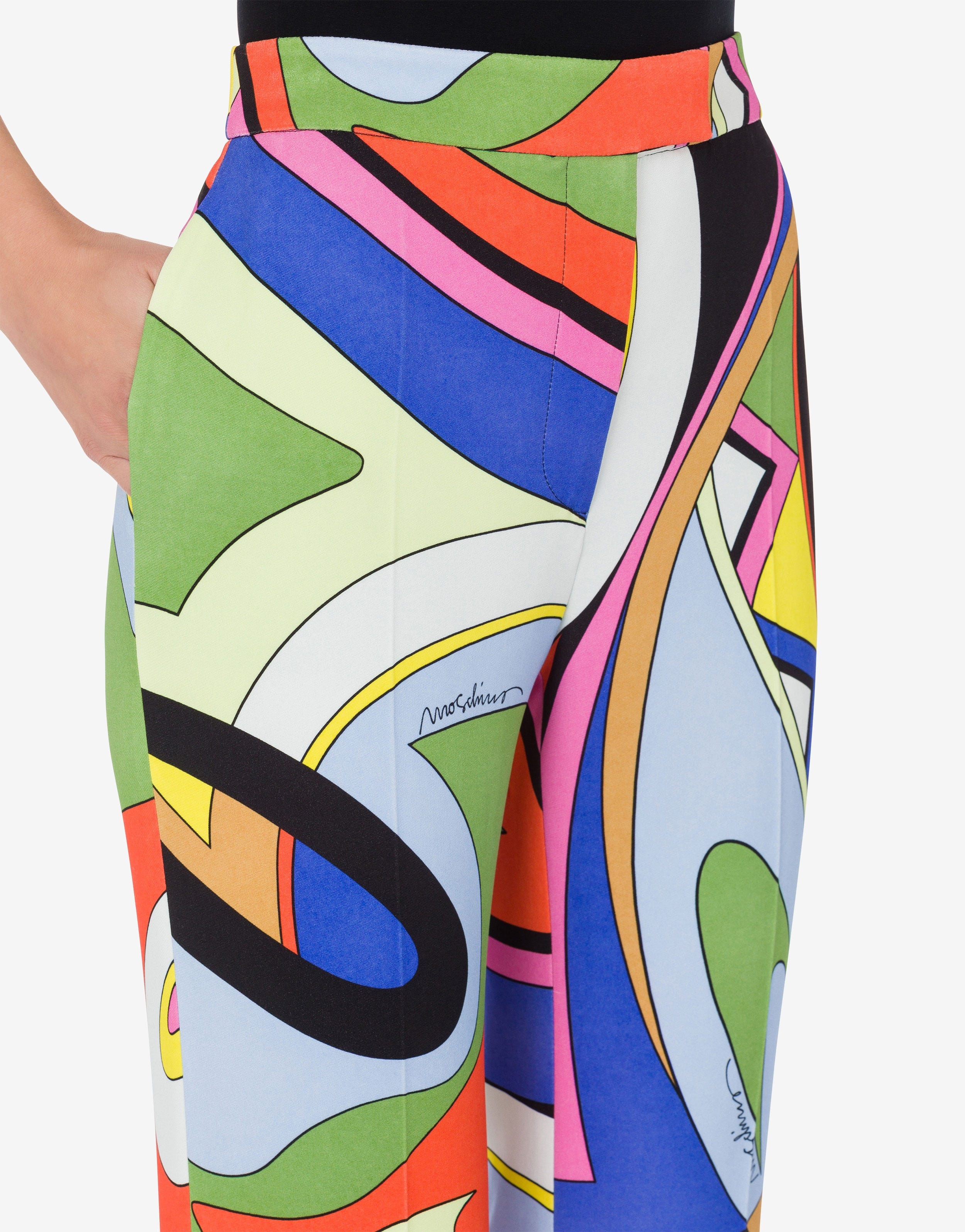 MULTICOLOUR PRINT CADY TROUSERS - 4