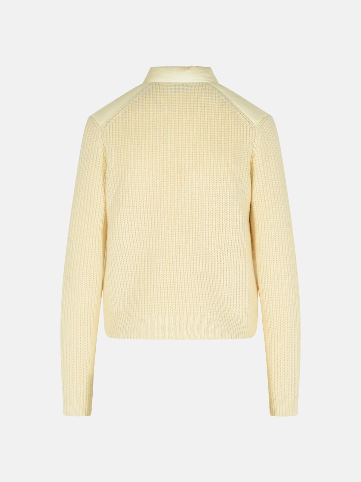 TRICOT CARDIGAN IN VIRGIN WOOL AND CASHMERE BLEND - 3