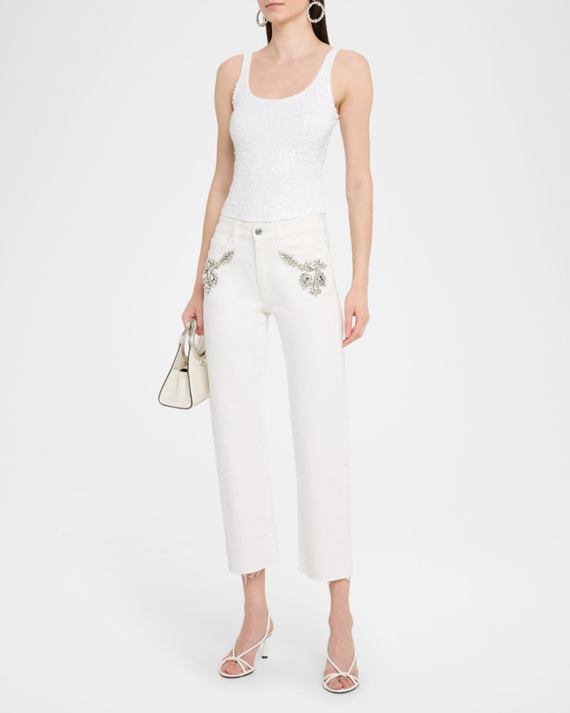 GENERATION LOVE Dina Sequined Scoop-Neck Bodysuit outlook