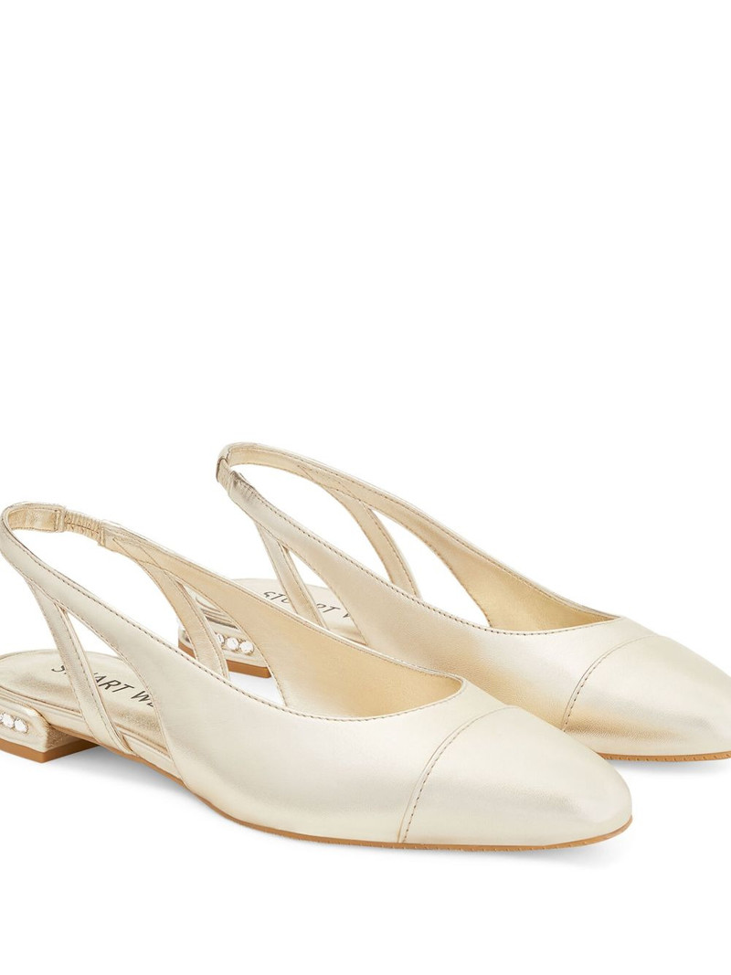 Stuart Weitzman crystal-embellished cutout slingback outlook
