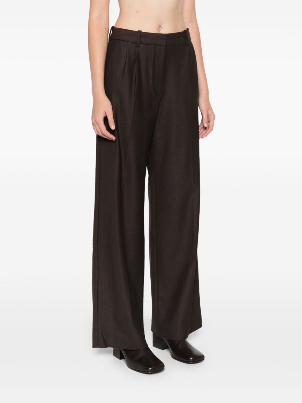 pleat-detail trousers - 3