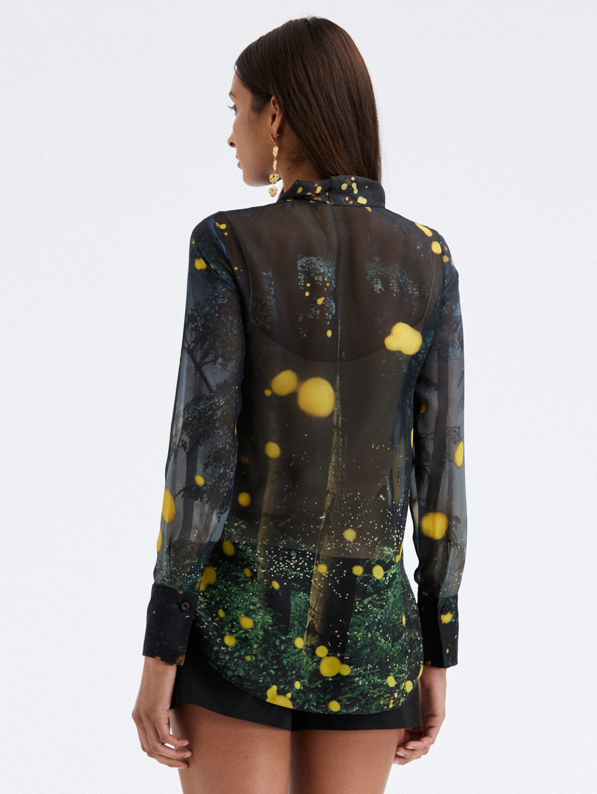 FIREFLY TIE-NECK CHIFFON BLOUSE - 3