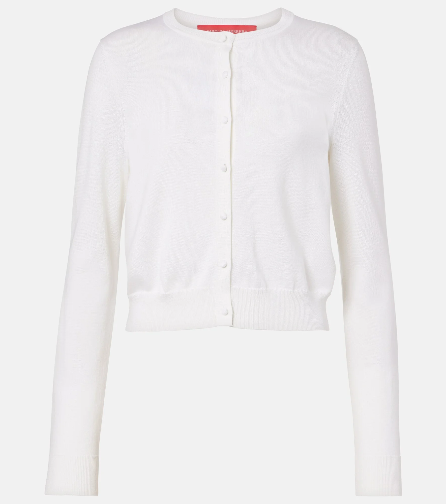 Cropped silk and cotton cardigan - 1